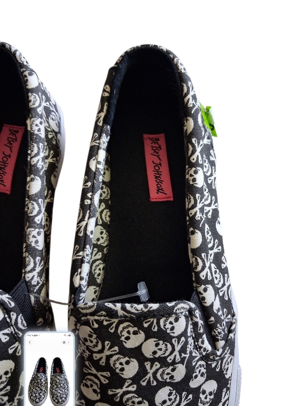 Skull Print Slip-On Sneakers - Betsy Johnson - Picture 2 of 5